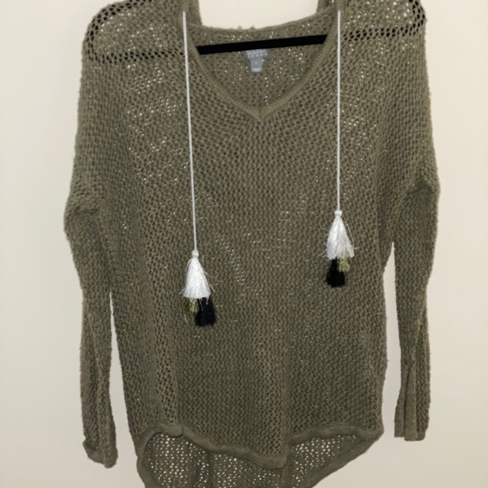 Olive long sleeve top